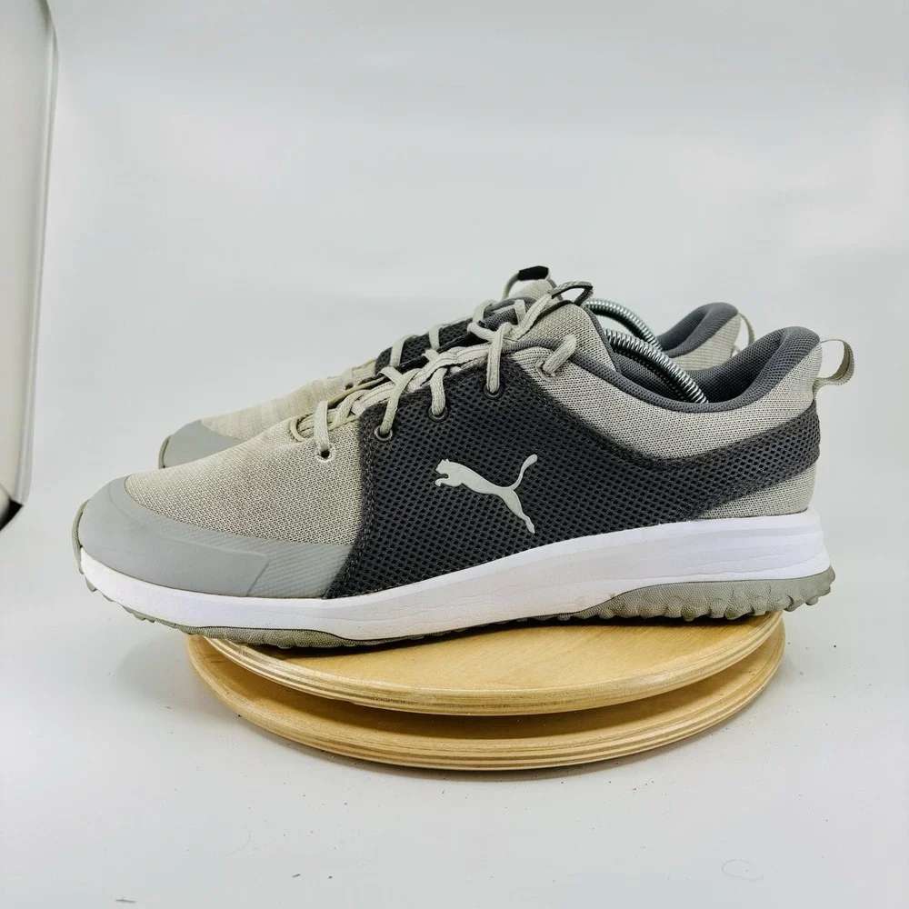 PUMA Grip Fusion Golf Shoes Men's Size 11.5 Gray Turf Sneakers Pre-Owned Comfort - Picture 3 of 8